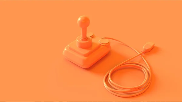 Orange Retro Joystick Illusztráció Render — Stock Fotó