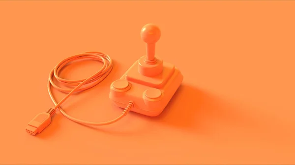 Arancione Retro Joystick Illustrazione Rendering — Foto Stock