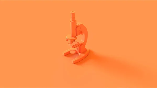 Orange Hagyományos Mikroszkóp Illusztráció Renderelés — Stock Fotó