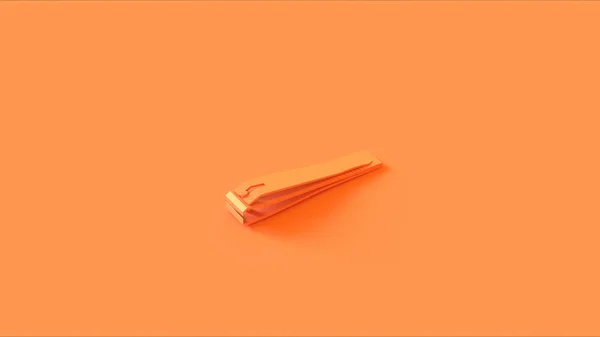 Orangefarbene Nagelschere Illustration Render — Stockfoto