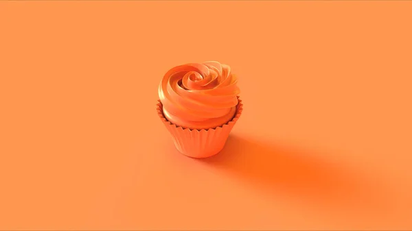 Små Orange Rosette Muffin Tårta Illustration Render — Stockfoto
