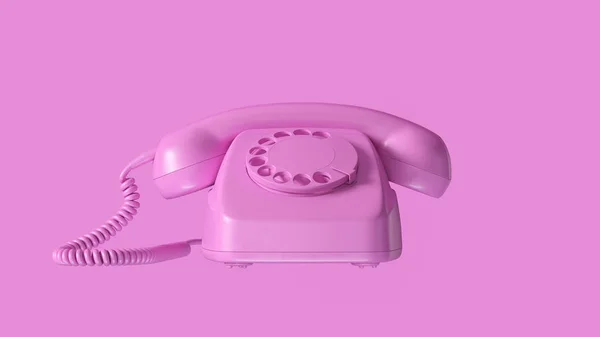 Telefone Rosa Ilustração Renderização — Fotografia de Stock