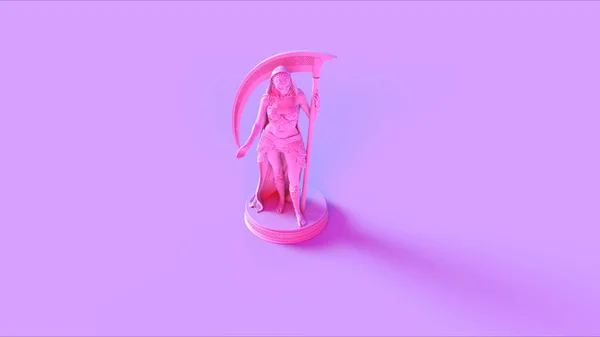 粉红色墨西哥圣穆尔特圣母圣死圣母3D插图3D渲染 — 图库照片