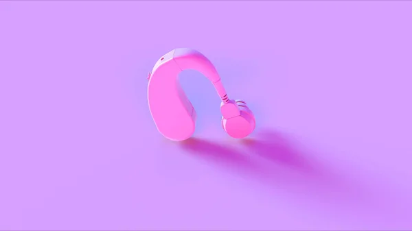 Pink Ear Hearing Aid Illustration Render — Stock Photo, Image