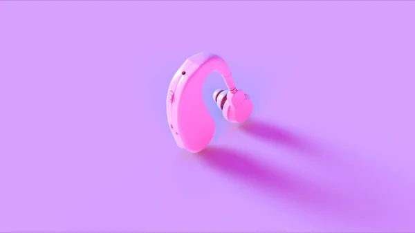 耳助听器 渲染背后的粉红色 — 图库照片