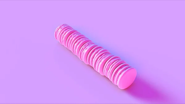 Line Pink Macrons Macaroon Illustration Render — Stock Photo, Image