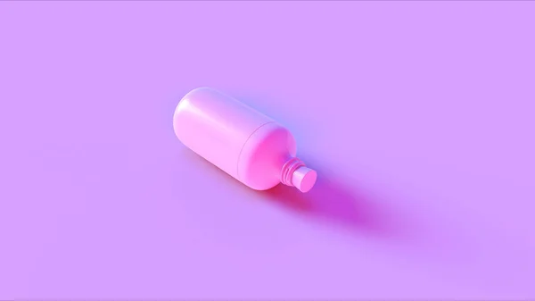粉红色复古药瓶与软木停止3D插图 — 图库照片