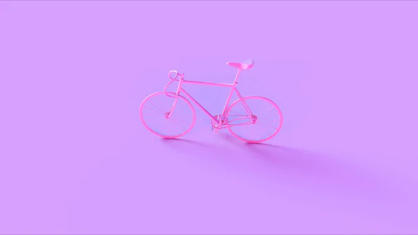 Pink Fixed Gear Racing Bike Illustration Render — Stock Photo, Image