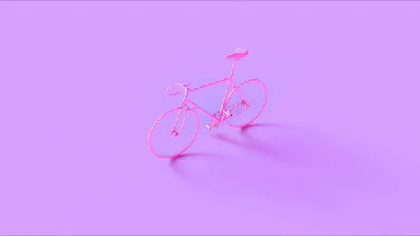 ピンク固定ギアレーシングバイク3Dイラスト3Dレンダー — ストック写真
