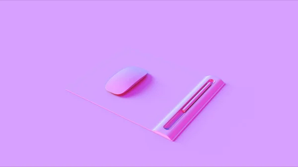 Rato Rosa Tapete Caneta Ilustração Renderização — Fotografia de Stock