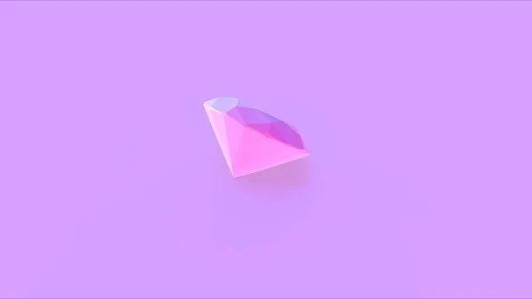 Nagy Pink Diamond Illusztráció Renderelés — Stock Fotó