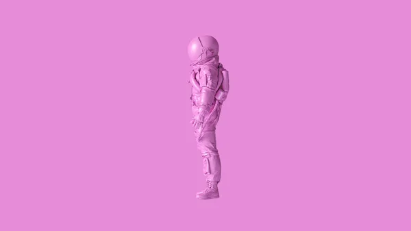 ピンク宇宙飛行士宇宙飛行士宇宙飛行士3Dイラスト3Dレンダー — ストック写真