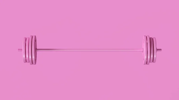Roze Barbell Illustratie Rendering — Stockfoto