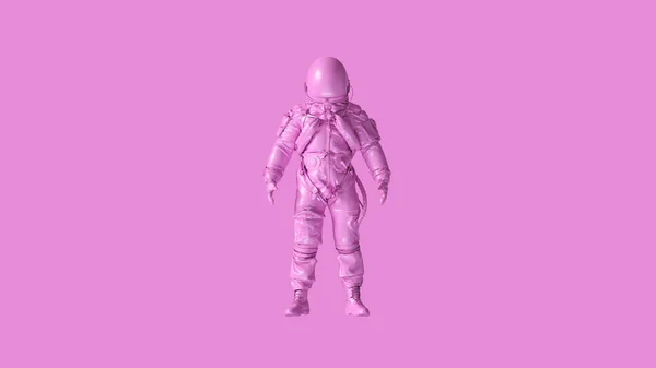 Roze Spaceman Astronaut Cosmonaut Illustratie Renderen — Stockfoto