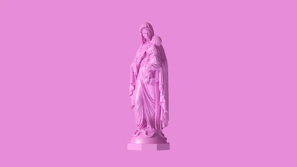 Pink Mary Child Statue Правообладатель Иллюстрации Render — стоковое фото