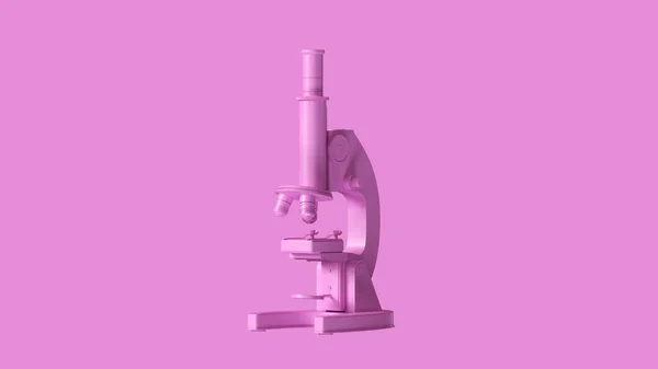 Pink Hagyományos Mikroszkóp Illusztráció Renderelés — Stock Fotó