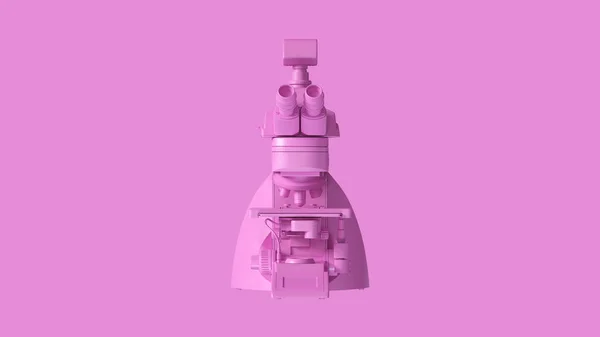 Pink Modern Digital Microscópio Ilustração Render — Fotografia de Stock