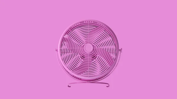 ピンクオフィス冷却ファン3Dイラスト3Dレンダリング — ストック写真