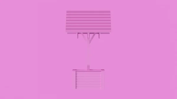 Pink Tall Simple Water Well Covered Illustration — Stock Photo, Image