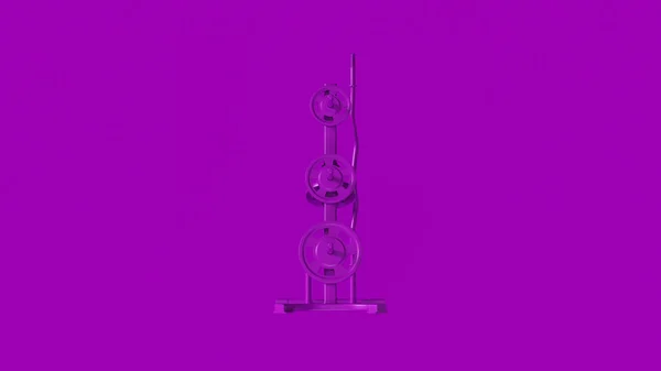 Purple Barbell Tree Stand Ілюстрація — стокове фото