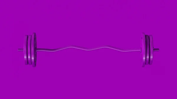 Purple Curl Barbell Illustratie Rendering — Stockfoto
