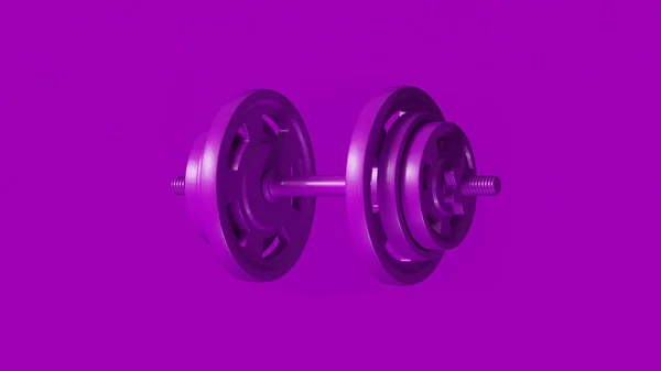 Purple Dumbbell Ilustración Renderizado — Foto de Stock