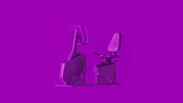 Purple Exercício Bike Renderização Ilustração — Fotografia de Stock