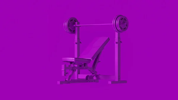 Purple Incline Weight Bench Ilustrație — Fotografie, imagine de stoc