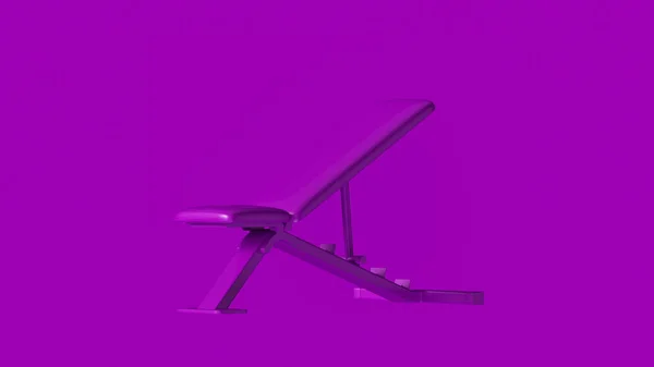 Фіолетовий Нахил Тренувальна Лавка Ілюстрація Рендеринга — стокове фото