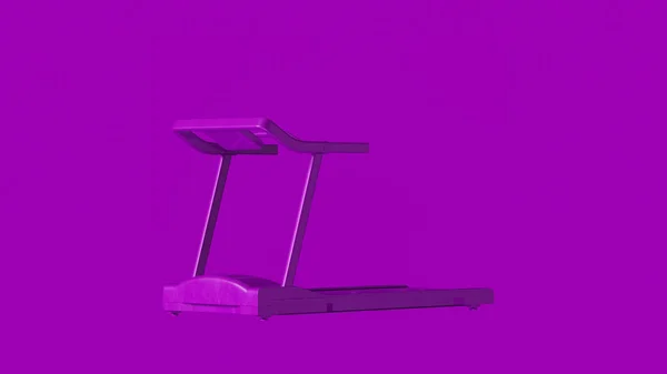 紫色跑步机跑步机3D插图 — 图库照片