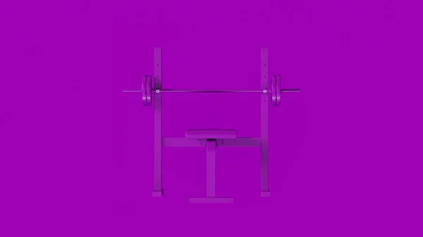 Paarse Platte Gewichten Bench Illustratie — Stockfoto