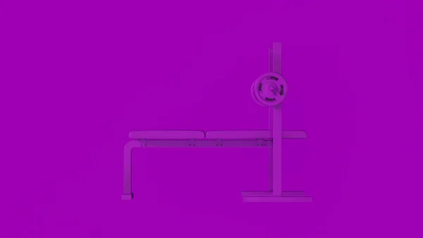 Purple Flat Weights Bench Illustration — Stock Photo, Image