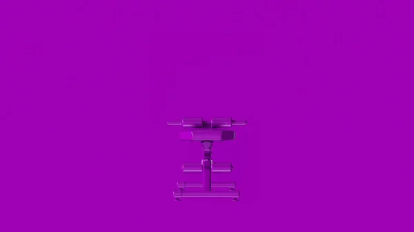 Purple Flat Workout Bench Illustration Rendering — Stock Photo, Image