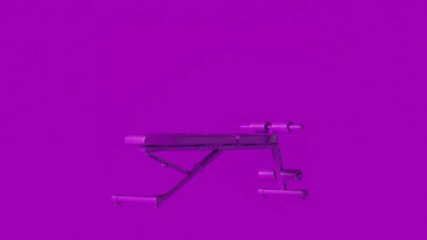 Фіолетова Плоска Тренувальна Лавка Ілюстрація Рендеринга — стокове фото