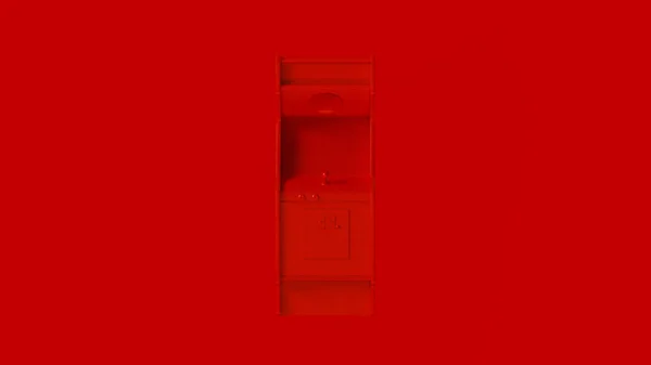 Червоний Вінтажний Аркади Консоль Ілюстрація — стокове фото