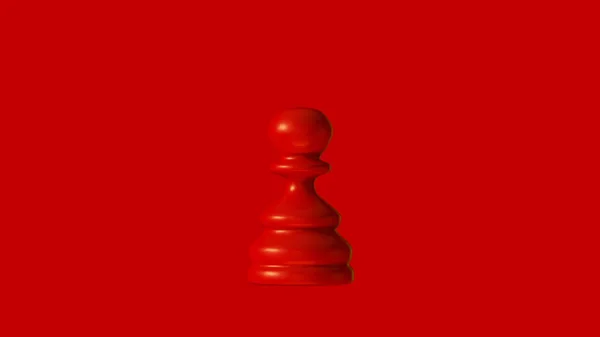 Red Chess Pawn Piece Иллюстрация Рендеринг — стоковое фото