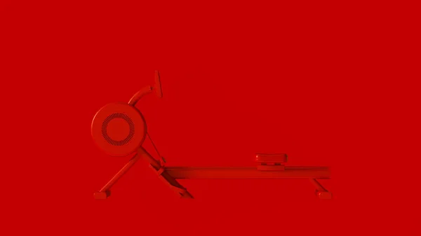 Ilustrasi Red Rowing Machine — Stok Foto