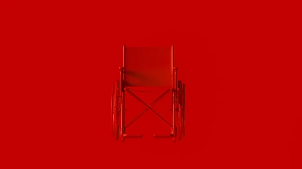 红色医院轮椅 — 图库照片