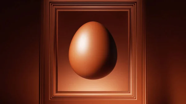 Chocolade Easter Egg Met Picture Frame Illustratie Renderen — Stockfoto