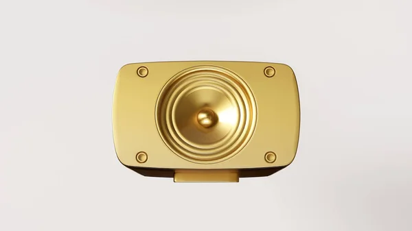 Gouden Speaker Illustratie Achtergrond — Stockfoto