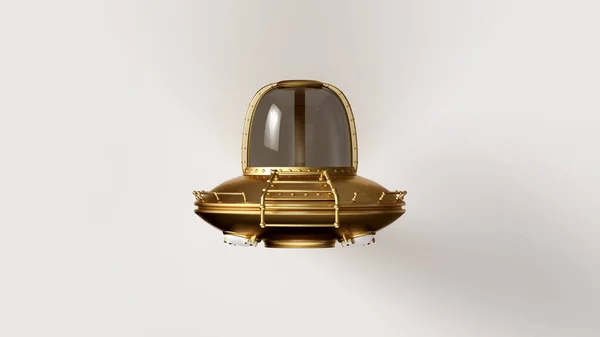 Złoto Ufo Ilustracji — Zdjęcie stockowe