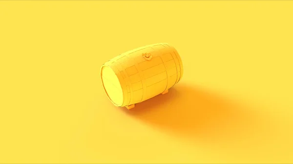Yellow Barrel Hoops Illustration Render — 스톡 사진