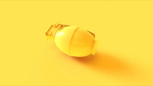 黄色グレネード3Dイラスト 3Dレンダリング — ストック写真