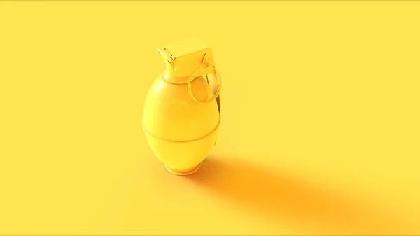 Κίτρινη Χειροβομβίδα Απεικόνιση Καθιστούν — Φωτογραφία Αρχείου