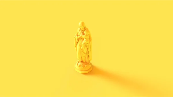 Жовта Марія Дитяча Статуя Ілюстрація Рендеринг — стокове фото