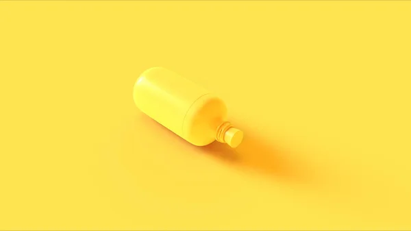 Botella Medicina Vintage Amarilla Con Una Ilustración Parada Corcho — Foto de Stock