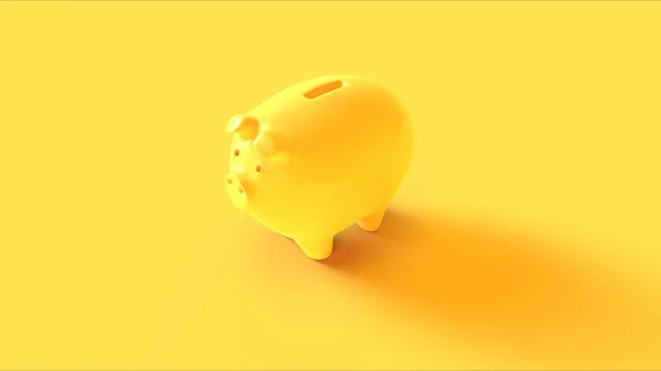 Gul Piggy Bank Illustration Render — Stockfoto