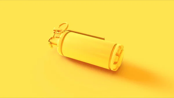 Yellow Flash Bang Smoke Grenade Illustration Render — Stock Photo, Image