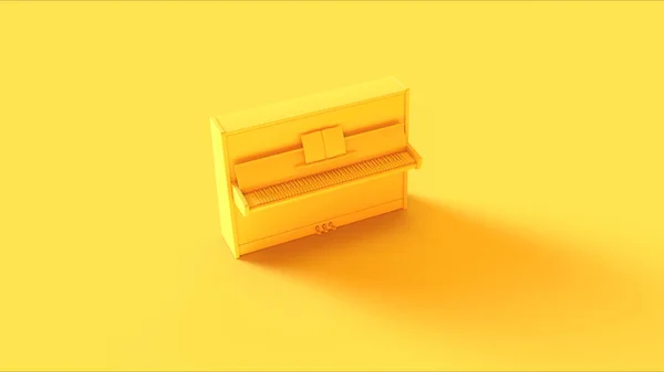 Amarelo Clássico Vertical Piano Ilustração Render — Fotografia de Stock