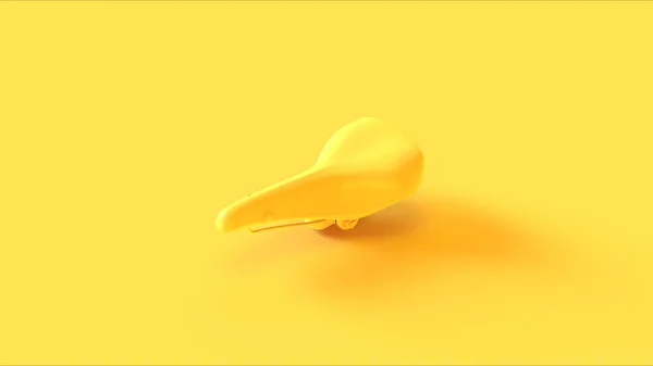 Yellow Bicycle Seat Saddle Illustration Render — 스톡 사진